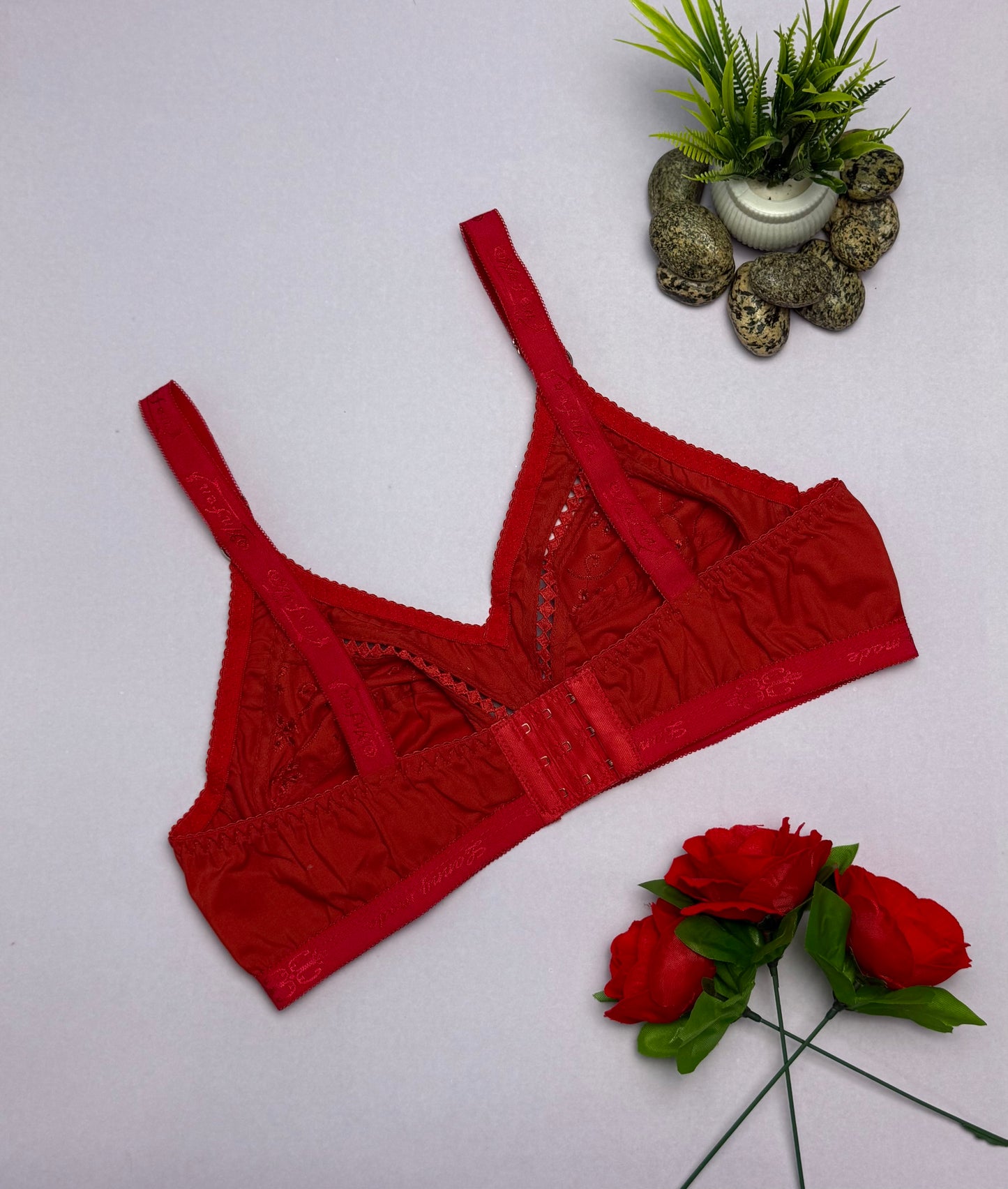 Embroidered Cotton Bra For Girls, Chicken Lace Style Brassieres
