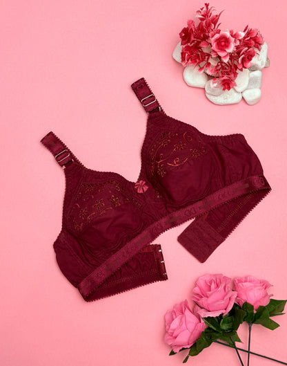 Pack of 4 Embroidered Cotton Bra For Girls, High Quality Brassieres