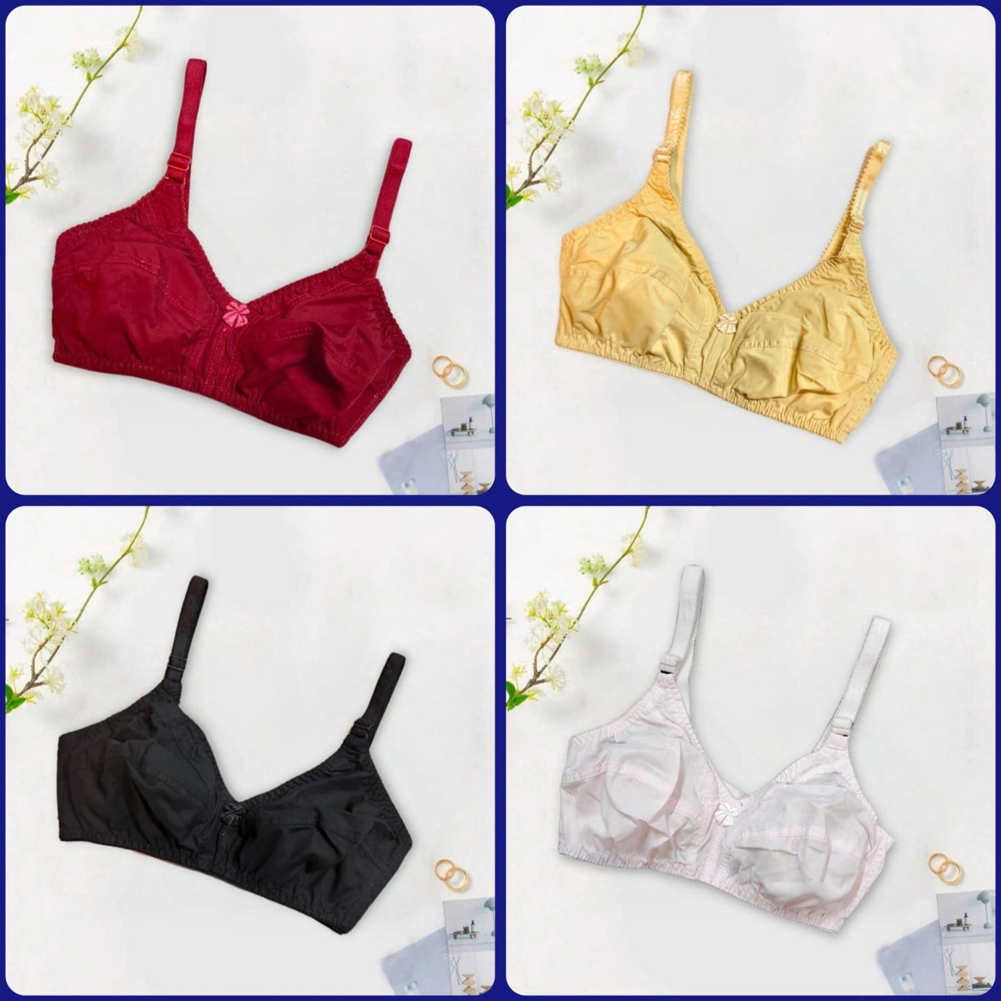 Pack of 4 Classic Cotton Bra
