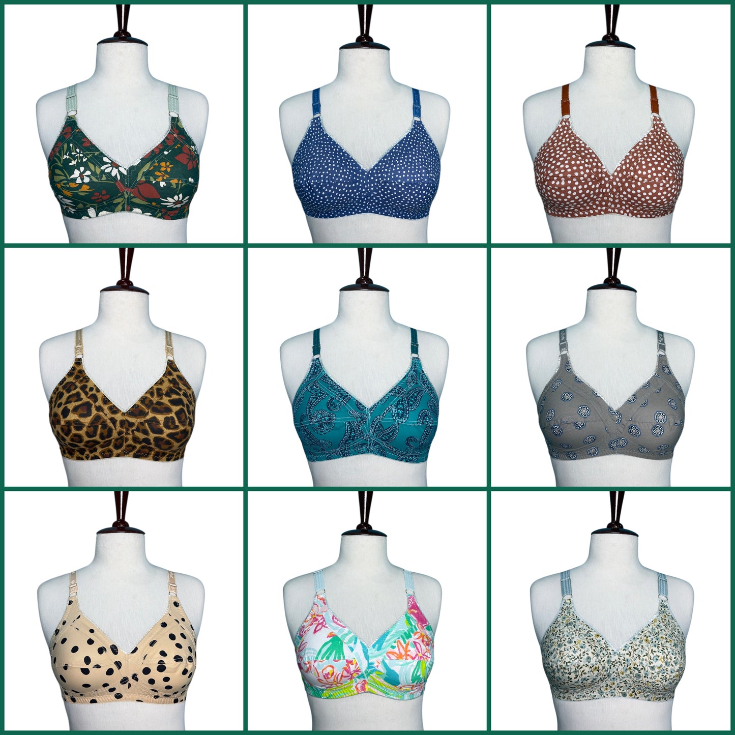 Pack Of 6 Cotton Bra - Assorted Colors