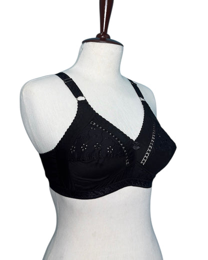 Embroidered Cotton Bra For Girls, Chicken Lace Style Brassieres