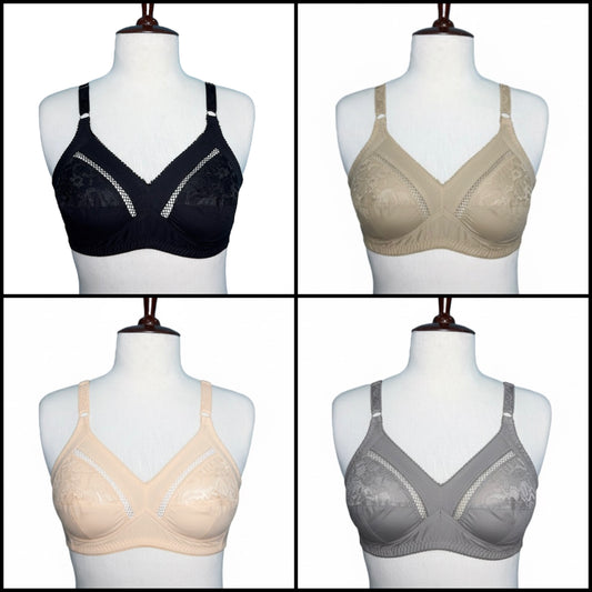 Pack Of 4 Full Cup Cotton Bras