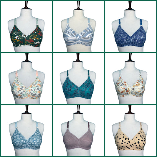 Pack Of 4 Cotton Bra - Assorted Colors