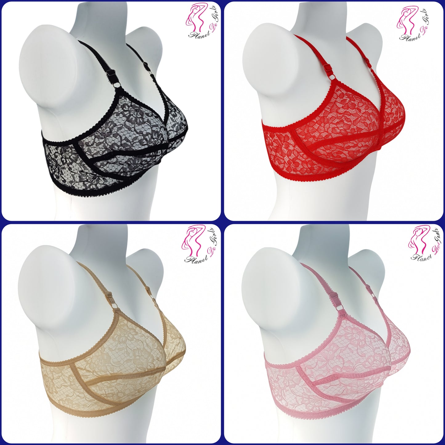 Pack Of 04 Soft Net Bra For Girls , Best Quality Braziers